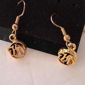 Harley-Davidson EARRINGS Gold tone Vintage New